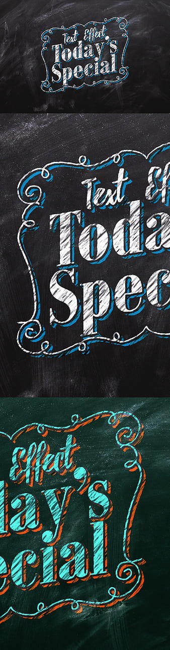 Chalkboard Text Effect PSD psd vector