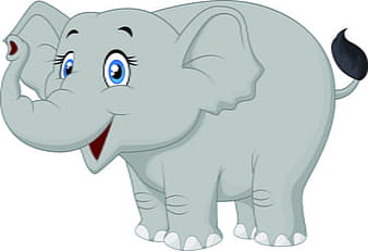 Lovely cartoon elephant vector eps