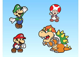 Super Mario Bros Characters ai vector