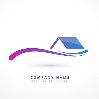 Logo con casa y ola eps ai