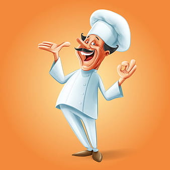 Cartoon funny chef vector material eps