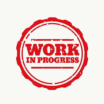 Work in progress, rubber stamp eps vector