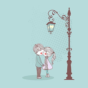 The Cute Couple Illustrator  eps