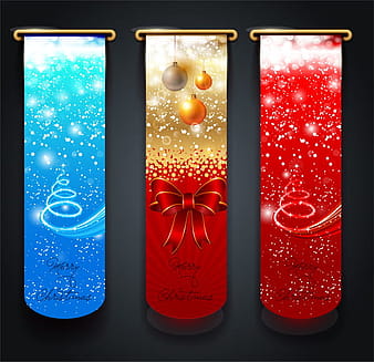 Merry christmas banner ai eps vector