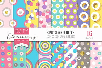 Spots and Dots Seamless Patterns