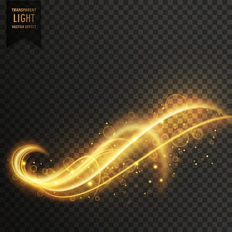 Efecto remolino de luces doradas. eps