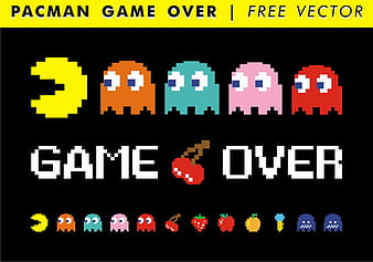 Pacman Game Over Free Vector ai eps