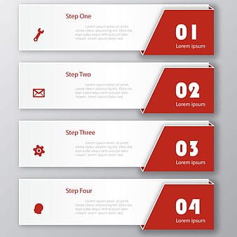 تصميم انفوجرافيك ثلاثي الأبعاد مع لافتات أفقية eps ai