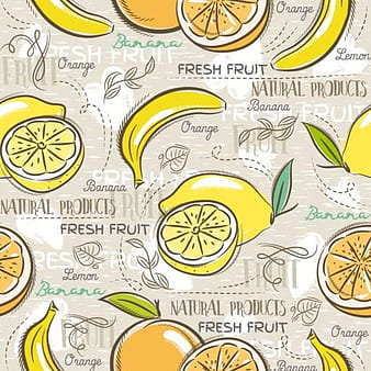 Fruits hand drawn vector seamless pattern 14 eps