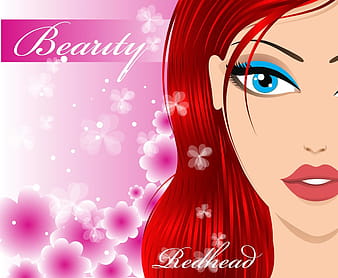 Cara de vector de belleza pelirroja svg ai