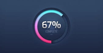 Round progress meter free PSD psd vector