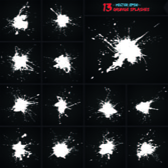 Grunge splasher objects vector eps