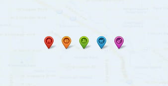 Map Pointers psd vector