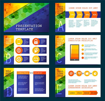 Presentation template vector illustration with colorful modern background eps ai