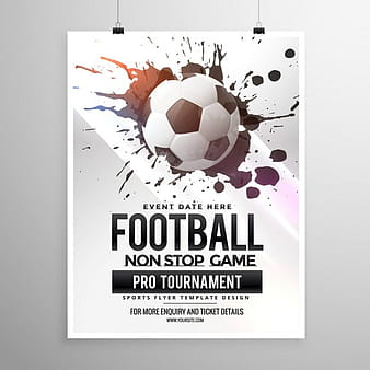 Soccer game tournament poster eps ai vector