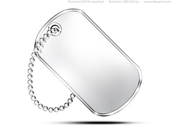 Military dog tag, PSD icon psd vector