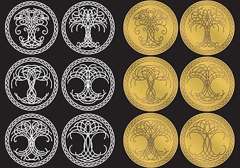 Celtic Trees ai vector