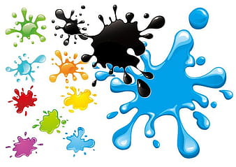 Tinta de colores eps
