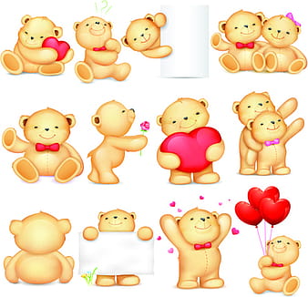 Super cute teddy bear design vector graphics eps