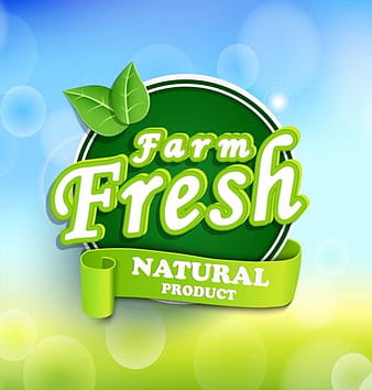 Farm fresh nature product labels vector eps