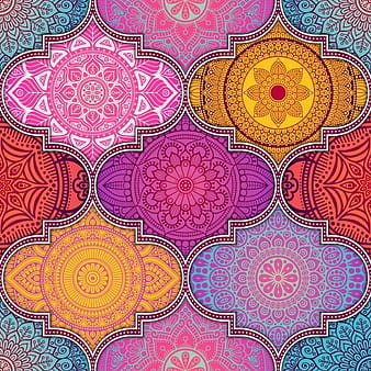 Patrón étnico abstracto colorido eps
