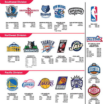 Nba team logos vector set ai