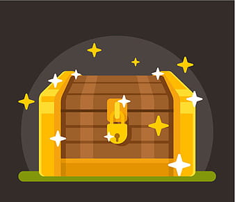 golden treasure chest eps ai vector