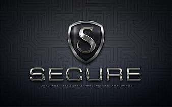 Secure 3d editable text style effect vector eps