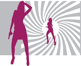007 bond girls vector eps ai