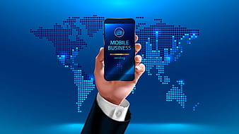 Mobile smart business template vectors eps