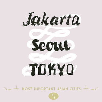 Jakarta Seoul Tokyo vector eps ai