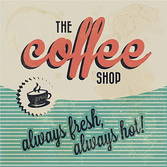 Coffe wallpaper in grunge style eps vector
