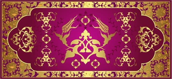Classical gold pattern pattern vector eps