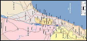 Vector map of the world - Israel, Palestine map eps