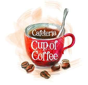 Coffee beans with cup retro vector eps