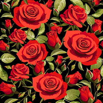 Seamless rose pattern vector material  eps