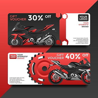 Otomotif Gift Card Voucher Templates Vector svg eps