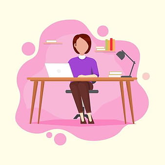 Female Developer Vector Illustration ai svg eps