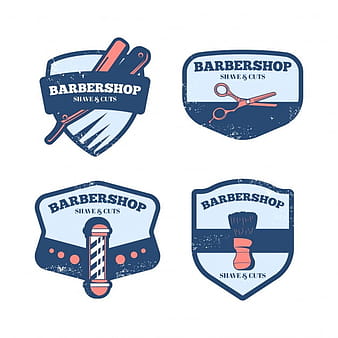Barbershop logo collection eps vector