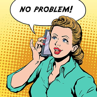 Woman answering the phone pop art illustration vector eps