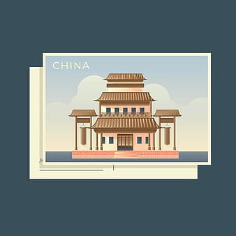 Postcards Of The World China Vector eps ai svg