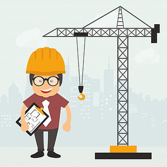 Engineer on construction site eps vector