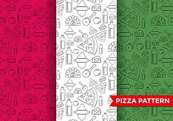 Pizza Pattern Vector eps