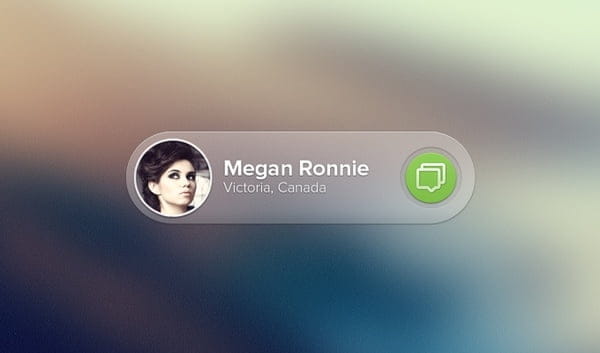 Message Widget psd vector