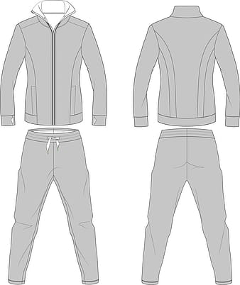 Fashion athletic apparel flat drawings vector eps ai
