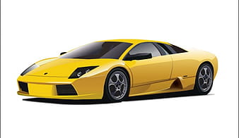 Yellow Lamborghini ai eps vector