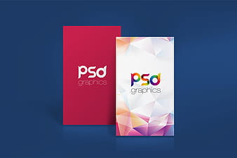 Vertical Business Card Mockup Free PSD psd vector