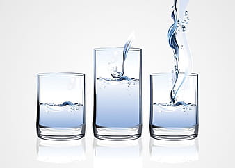 Pouring Water Glass eps vector