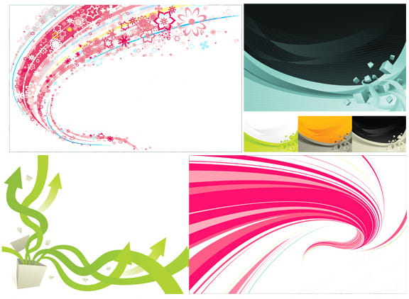 Dynamic colored elements background eps vector