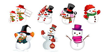 Christmas Snowman ai vector
